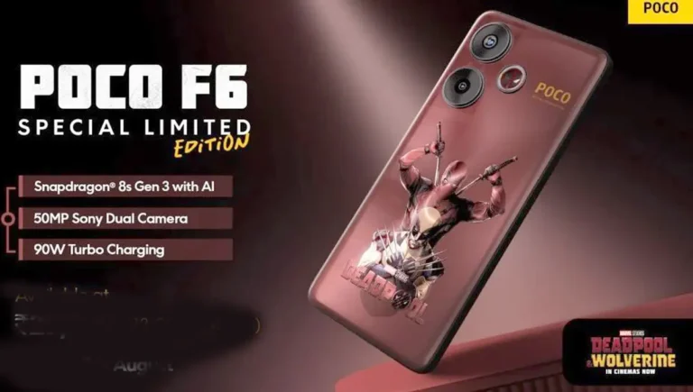 POCO F6 Deadpool Edition launched in India with 12GB RAM, Deadpool and Wolverine graphics design on the back of the phone