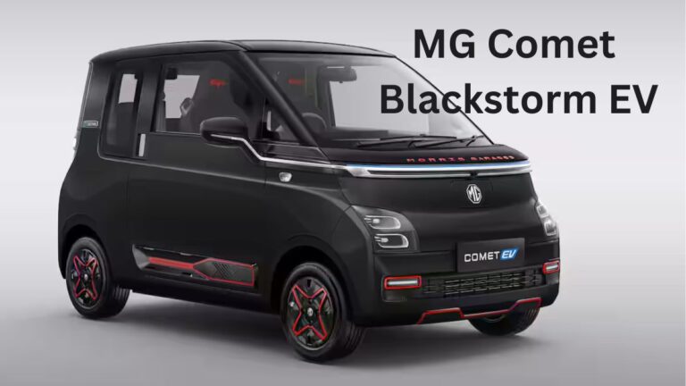 MG Comet Blackstorm EV front and side view